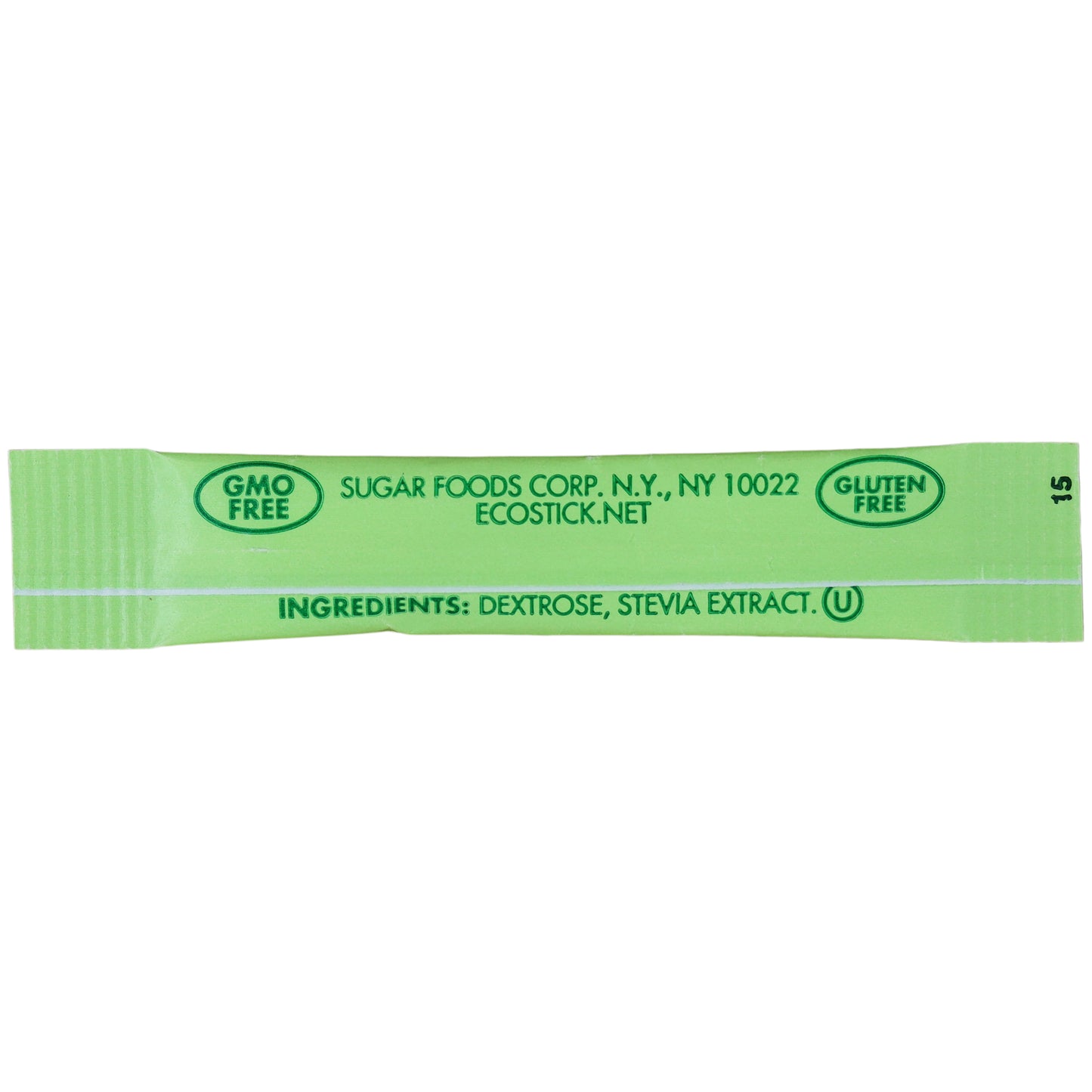 Ecostick Sugar Substitute Stevia Green Sticks 0.5 Grams Each - 2000 Per Case.