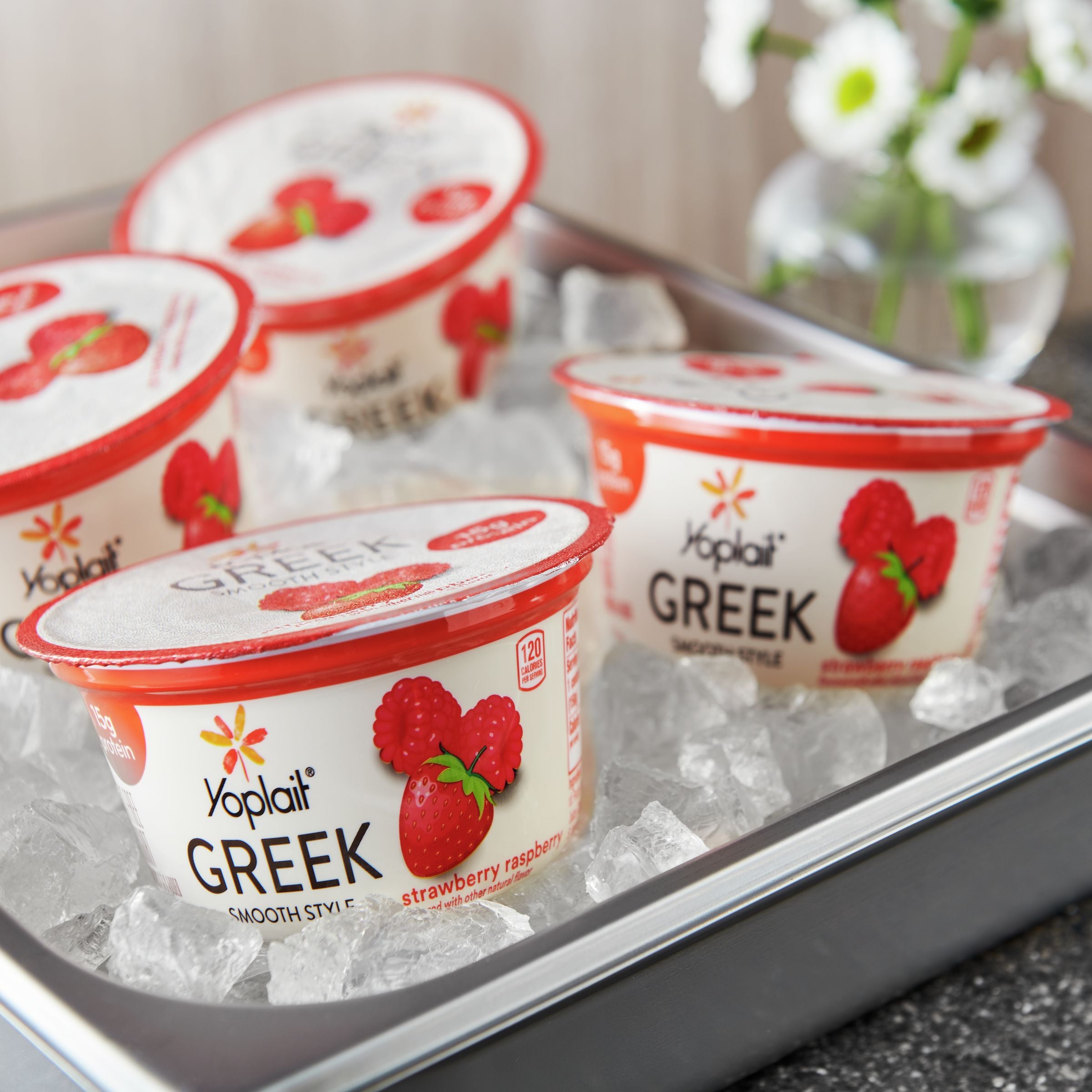 Yoplait Greek Yogurt Single Serve Cup Strawberry Raspberry 5.3 Ounce S