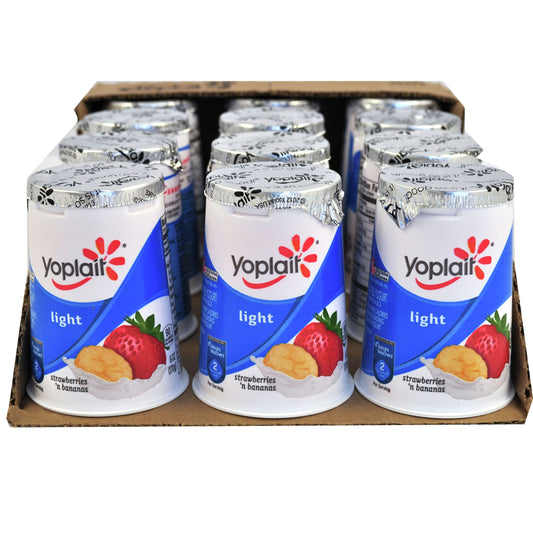 Yoplait® Light Yogurt Single Serve Cup Strawberry Banana 6 Ounce Size - 12 Per Case.