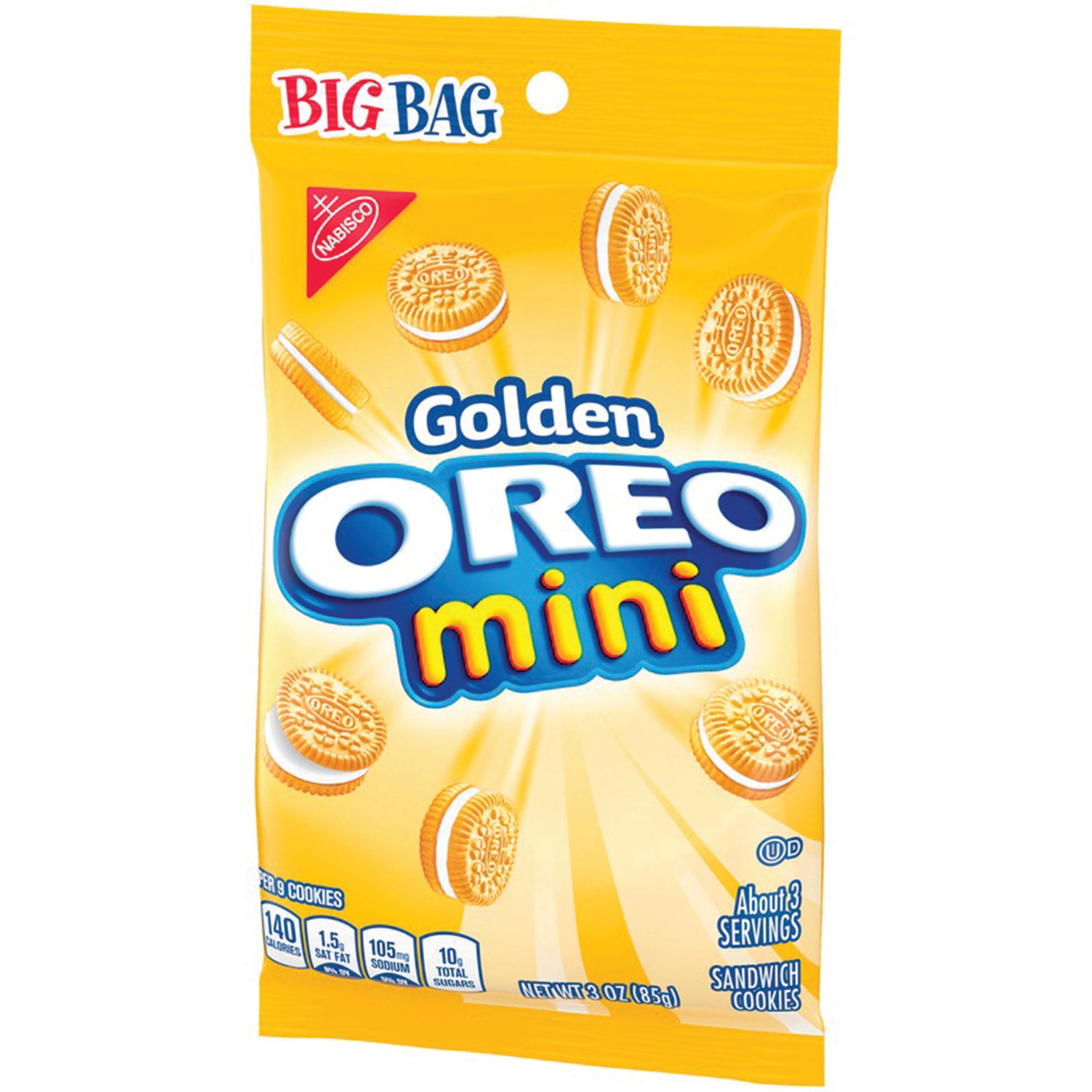 Mini Golden Oreo Big Bag 3 Ounce Size - 12 Per Case.