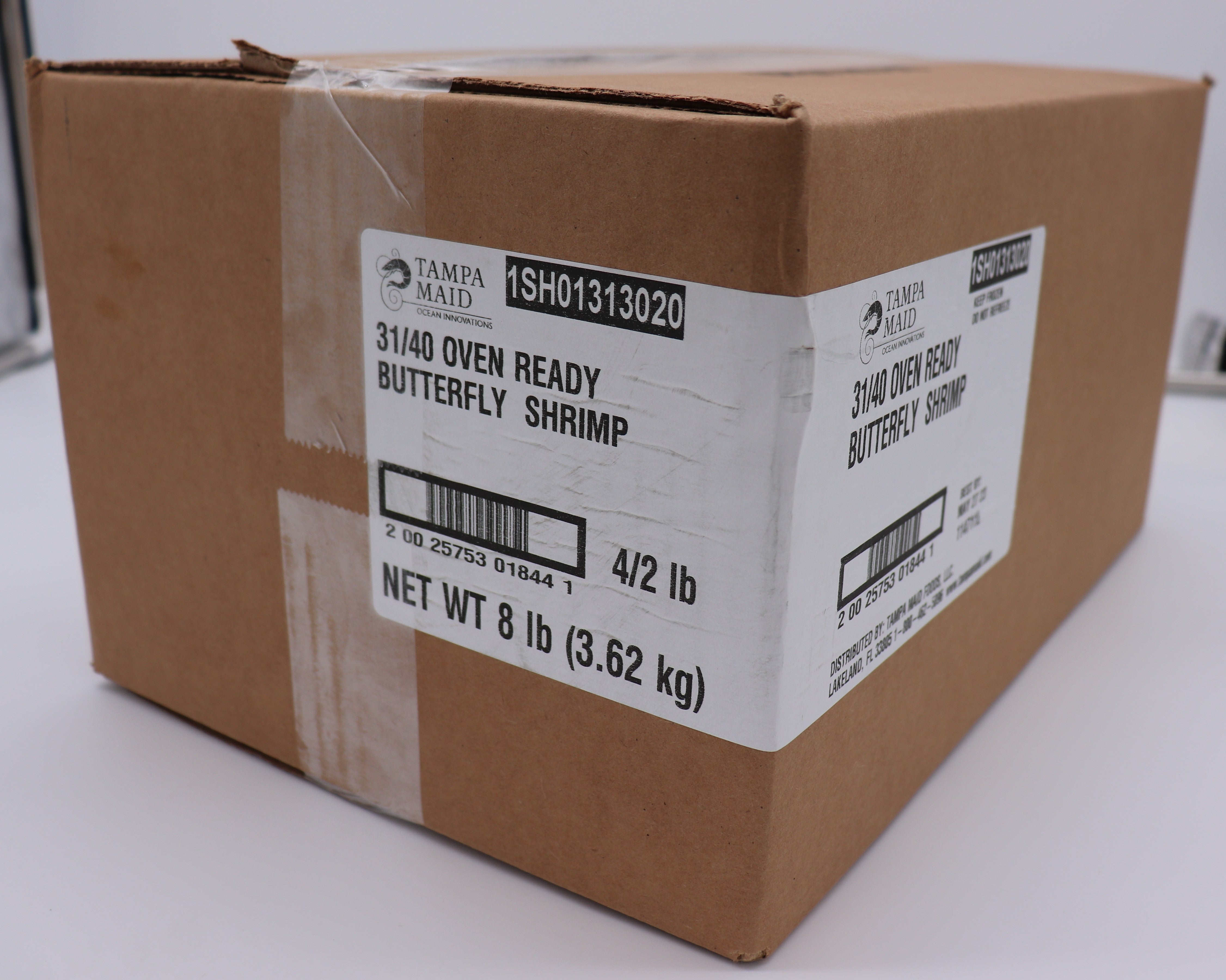 Tampa Maid Oven Ready Breaded Butterfly Shrimp 31-40 Count 2 Pound Each - 4 Per Case.