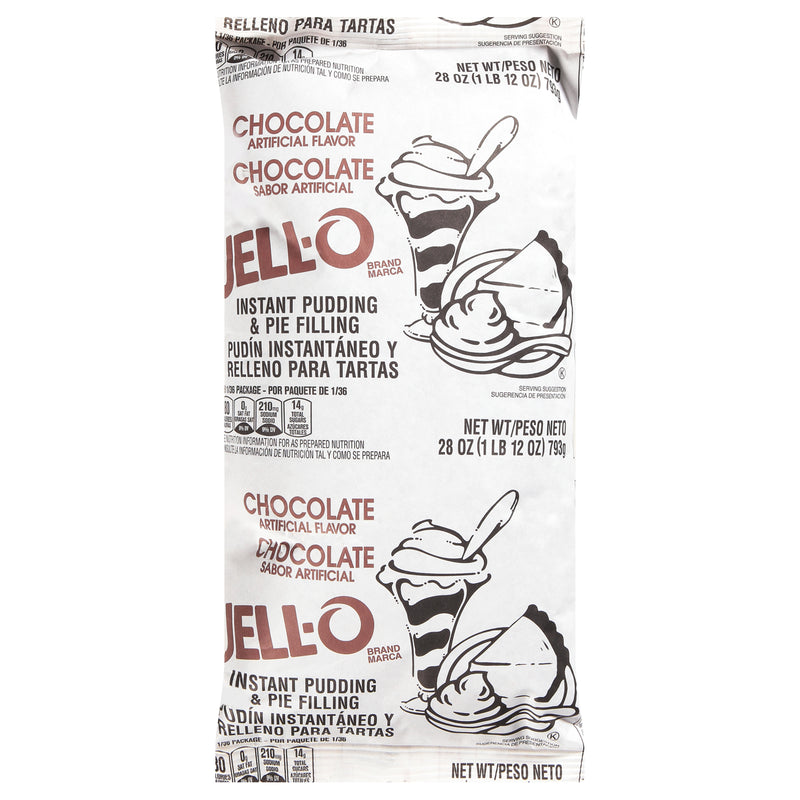 JELL-O Chocolate Instant Pudding & Pie Filling 28 Ounce Pouch 12