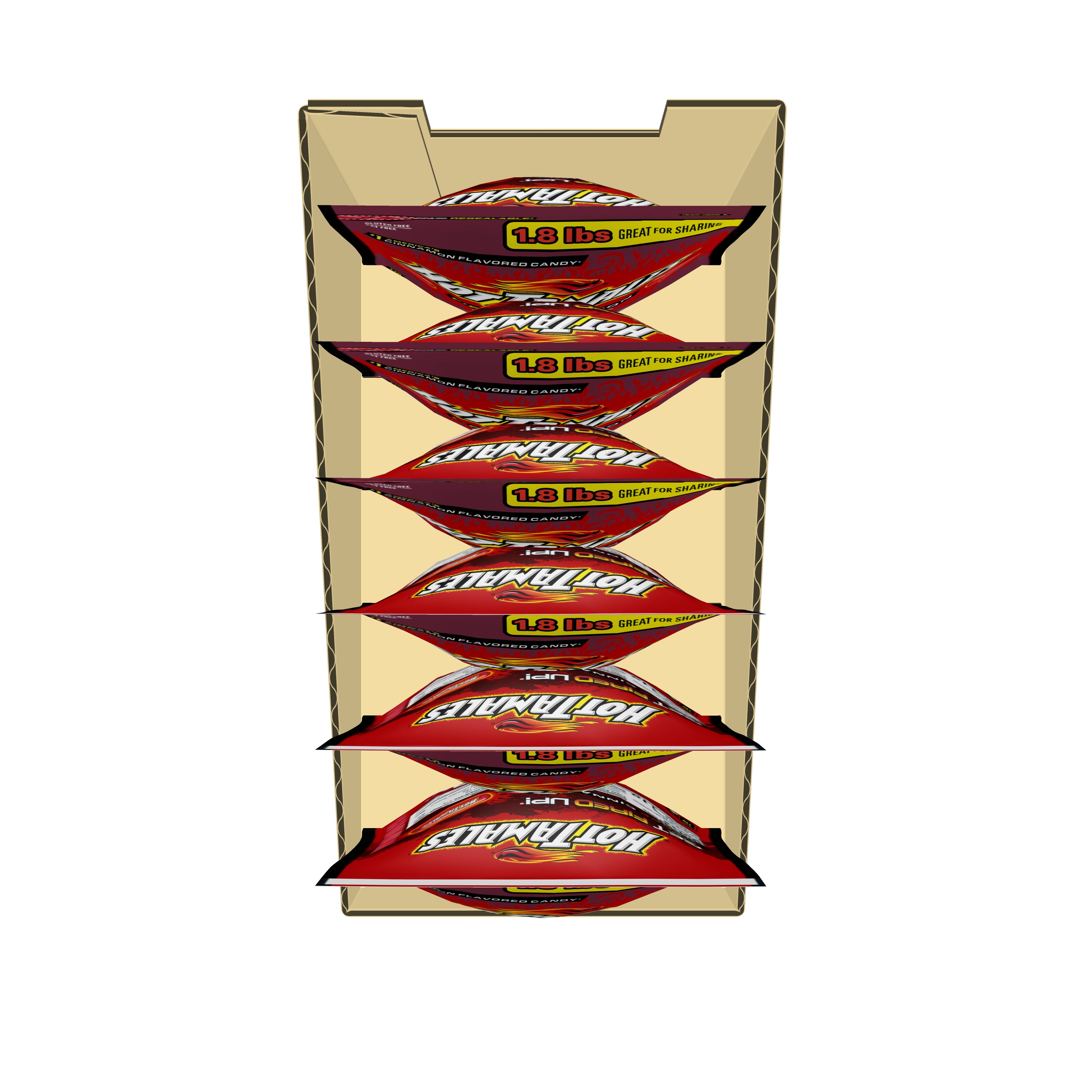 Hot Tamales® Cinnamon Stand Up 28.8 Ounce Size - 6 Per Case.