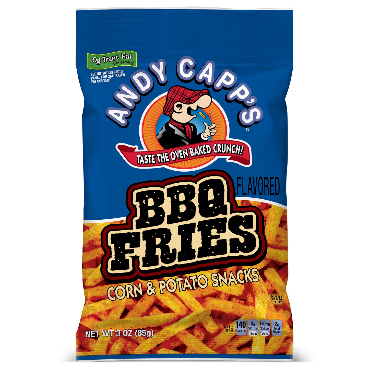 Andy Capp Barbeque 3 Ounce Size - 12 Per Case.