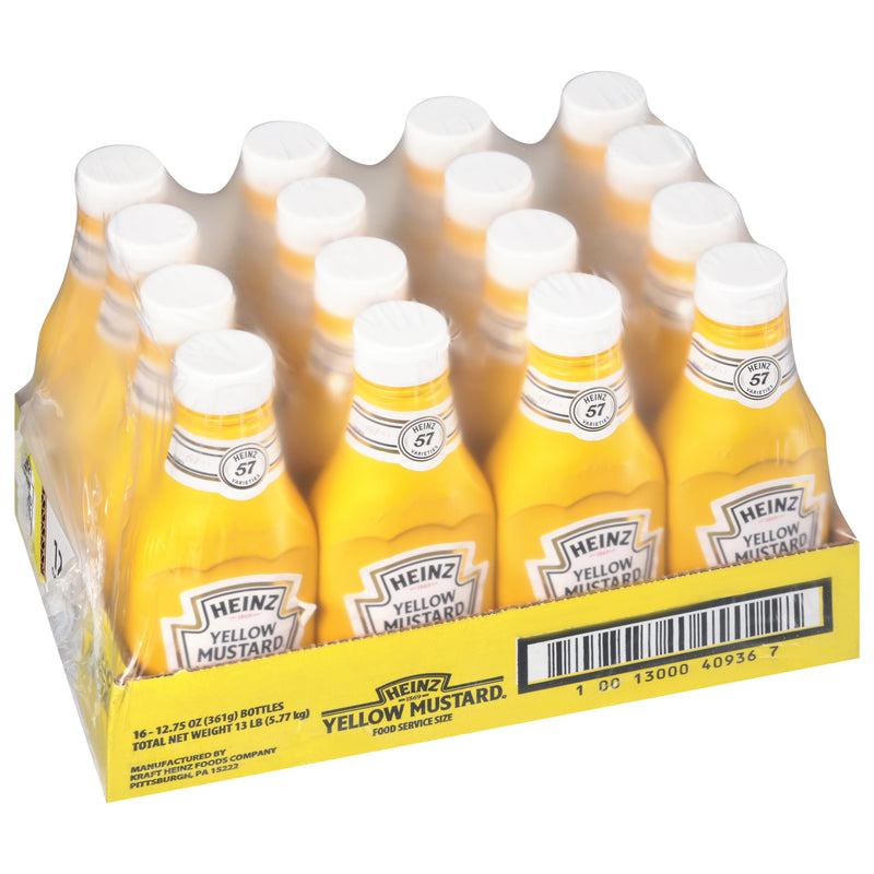 HEINZ Yellow Mustard Bottle 12.75 Ounce Bottles 16)