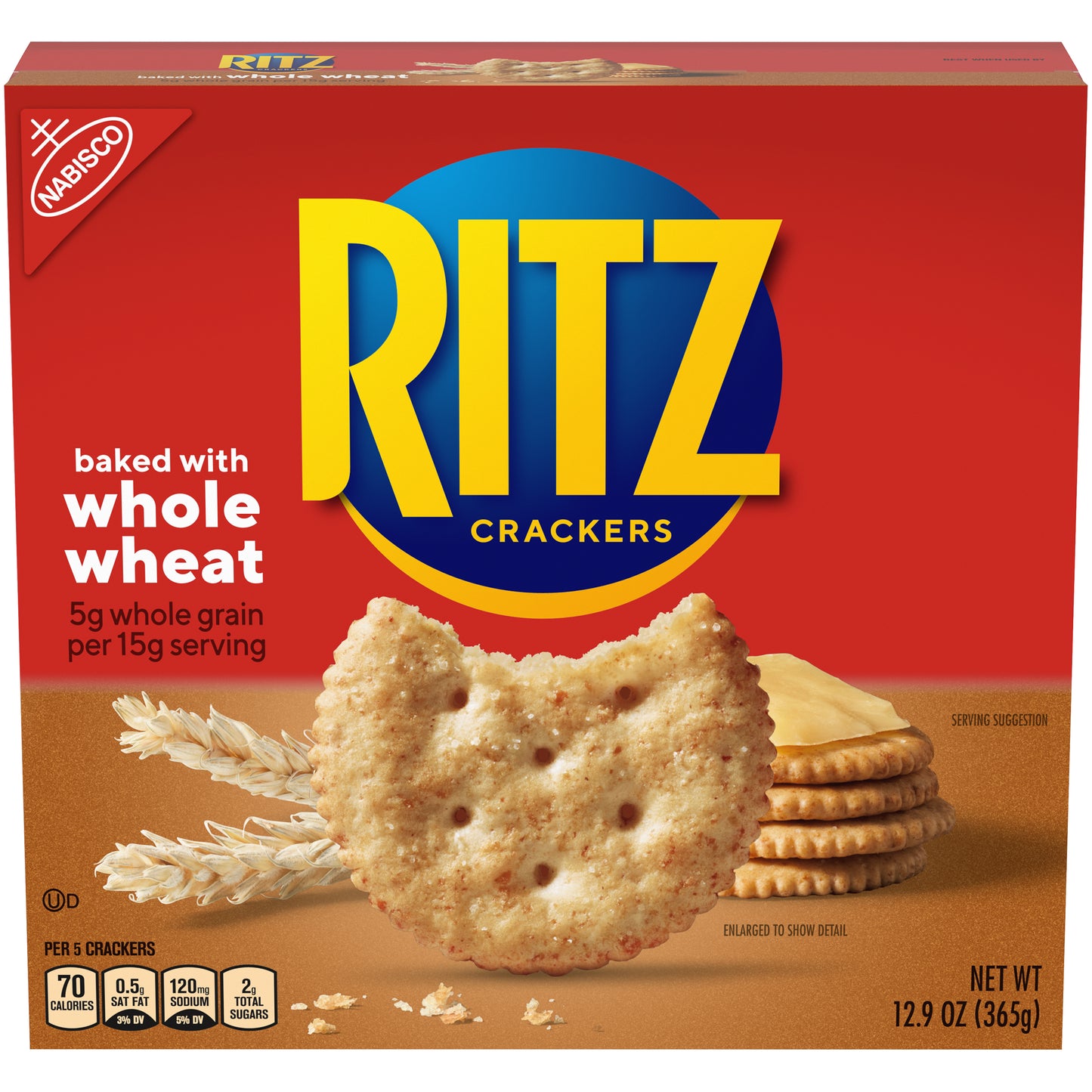 Ritz Crackers Whole Wheat 12.9 Ounce Size - 12 Per Case.