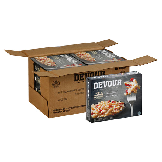 Devour Frozen Entreessides White Cheddar Andbacon Mac And Cheese 12 Ounce Size - 8 Per Case.