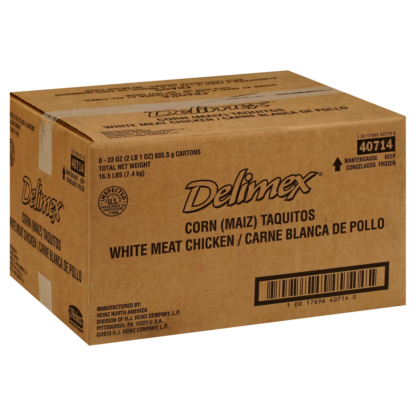 Delimex Taquitos 2.062 Pound Each - 8 Per Case.