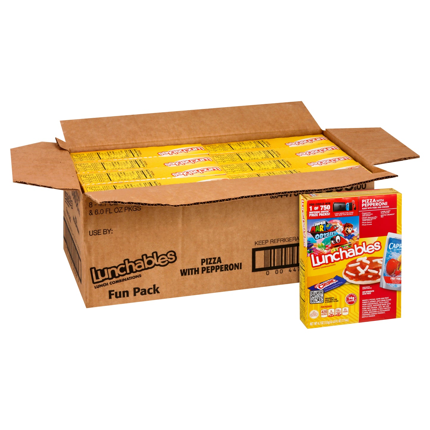 Lunchable Single Serve Pepperoni Pizza Convenience Meal, 10.7 Ounce Size - 8 Per Case.