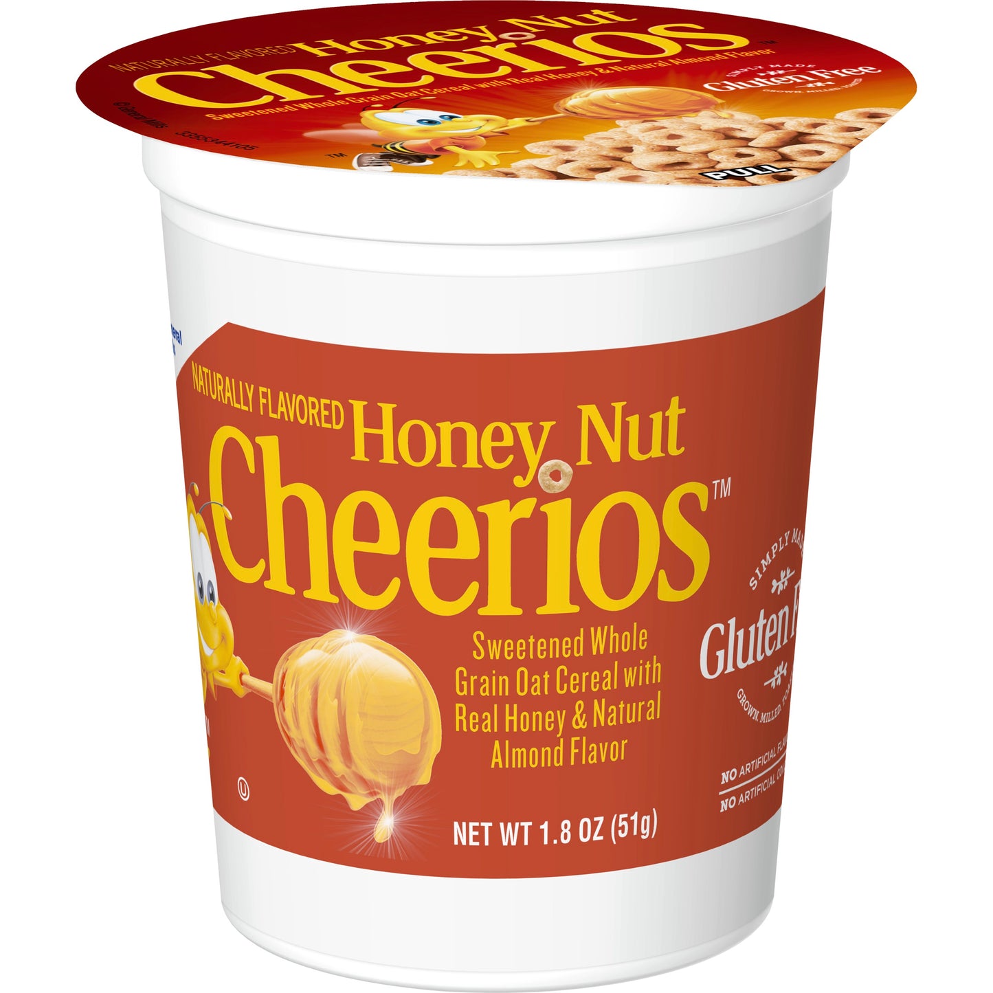 Honey Nut Cheerios™ Cereal Single Serve Cup 1.8 Ounce Size - 60 Per Case.