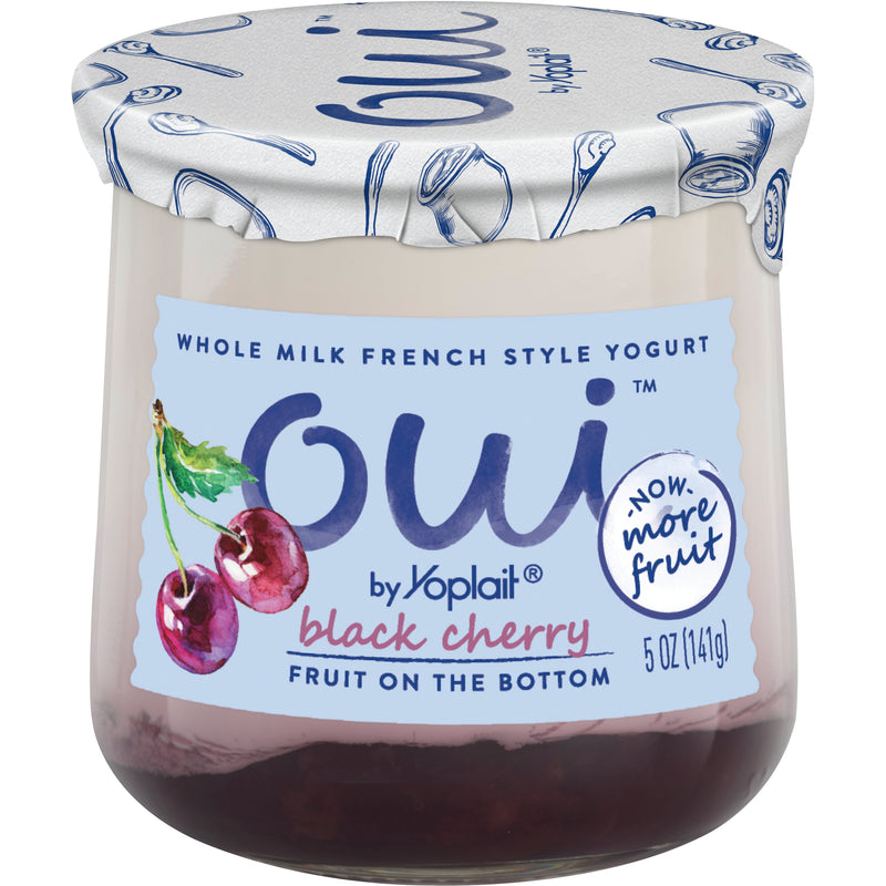 Oui™ By Yoplait® French Style Yogurt Black Cherry 5 Ounce Size - 8 Per Case.