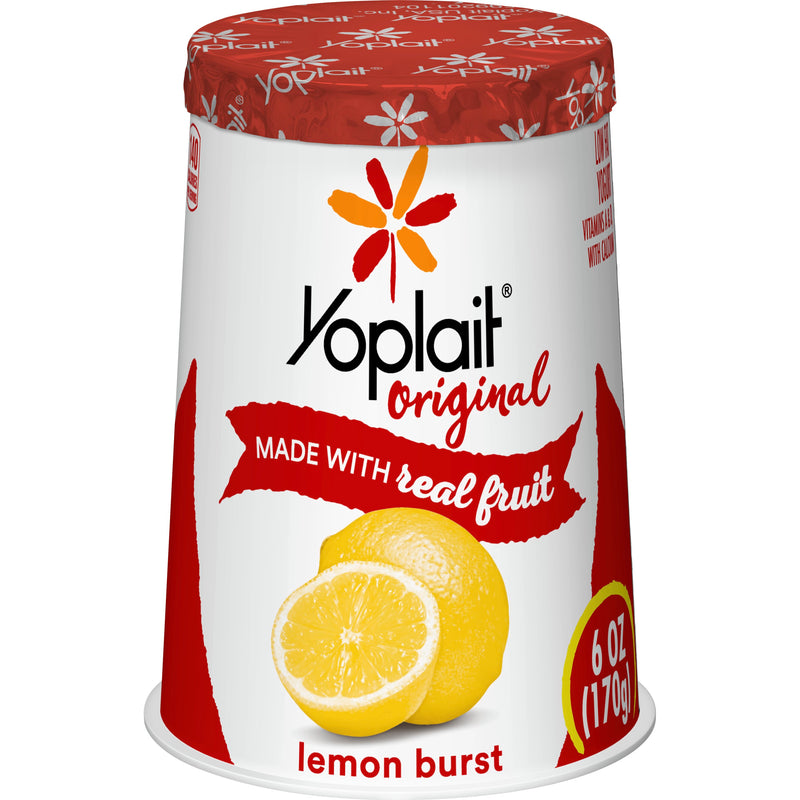 Yoplait® Original Yogurt Single Serve Cup Lemon Burst 6 Ounce Size - 12 Per Case.