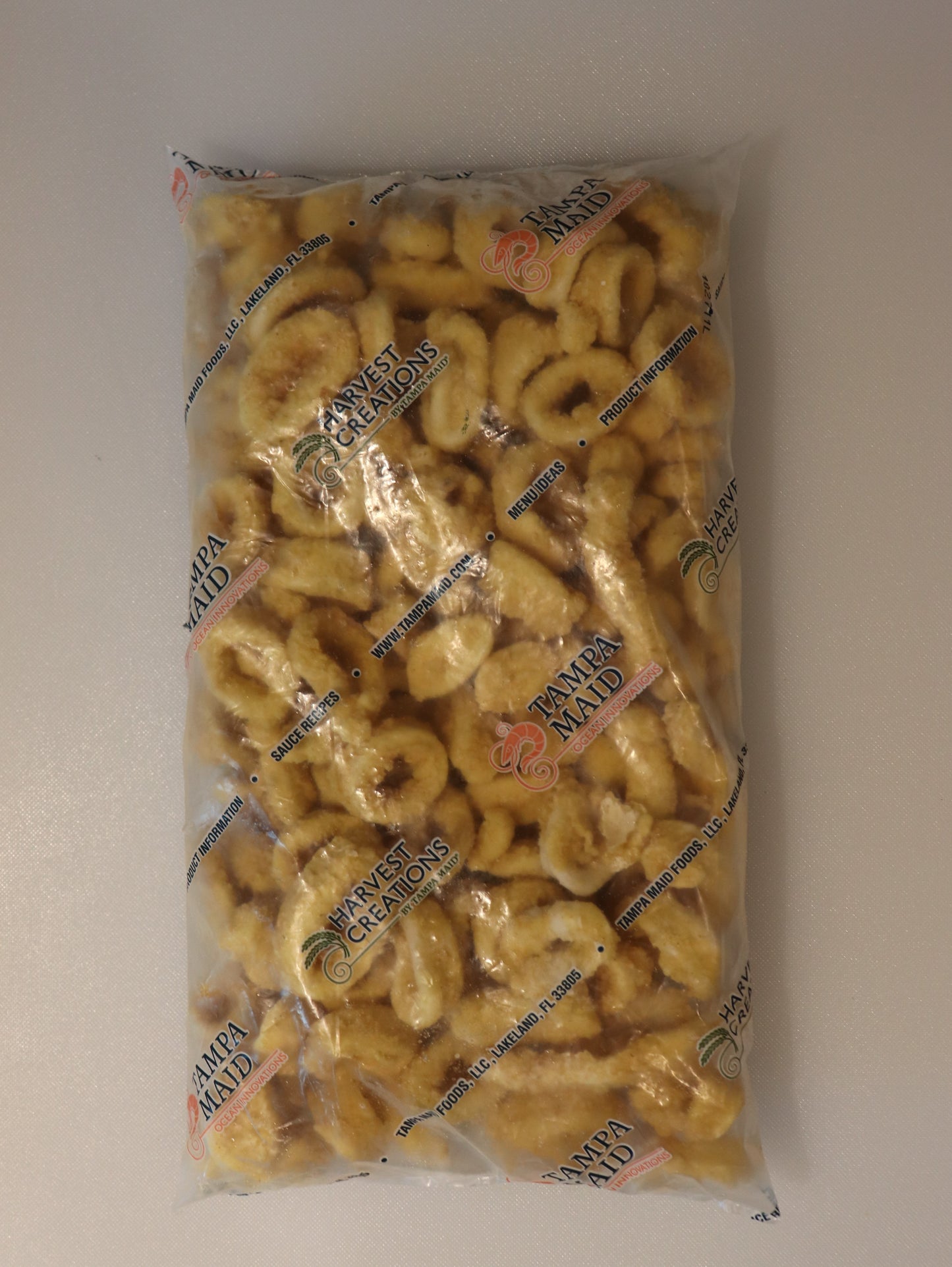 Tampa Maid Dipt'n Dusted Breaded Calamari Rings 2 Pound Each - 6 Per Case.