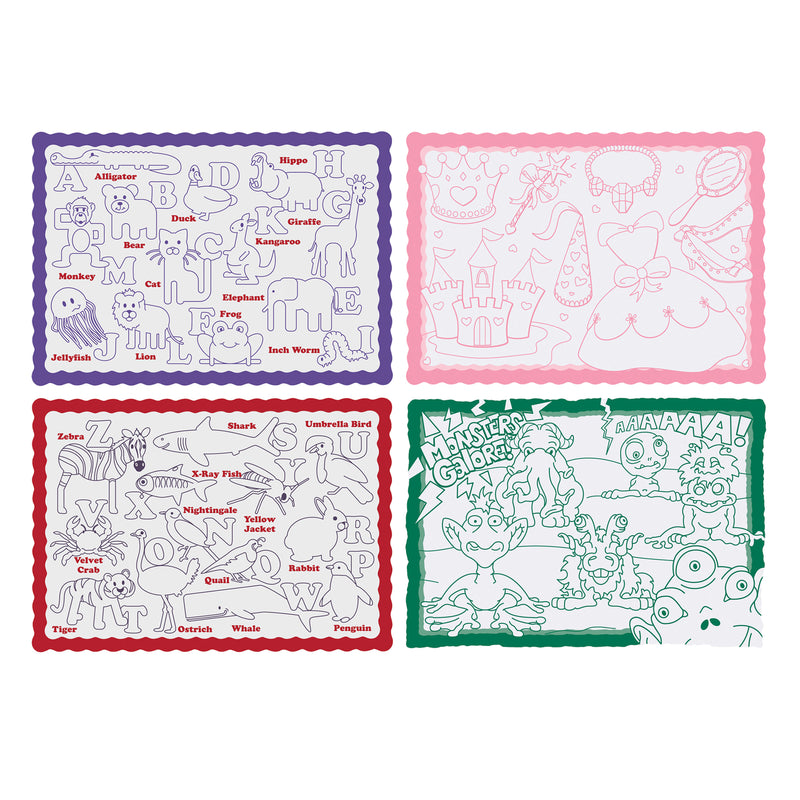 Placemat Paper Color Me Refill 250 Each - 4 Per Case.