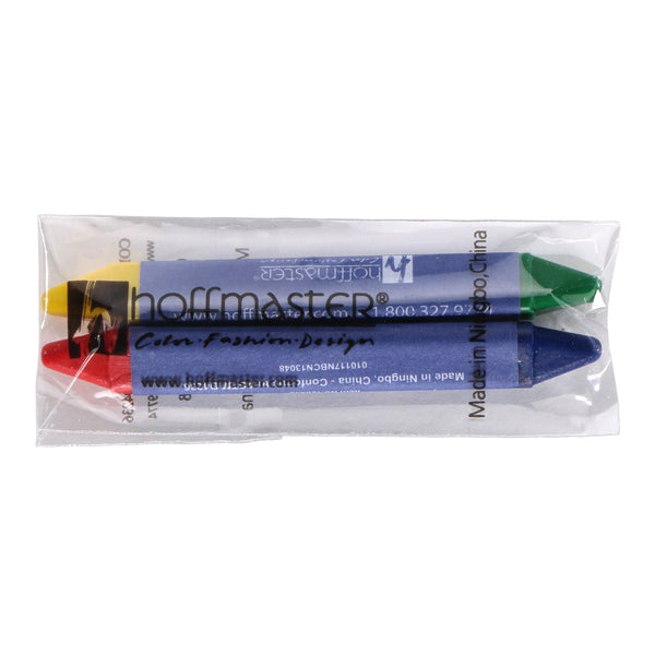 Crayon Mini Triangular Double Tip Per Package Red Blue And Yellow Green 2 Each - 500 Per Case.