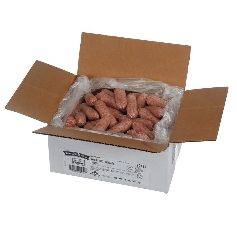 Odoms Tennessee Pride Whole Hog Fresh Sausagelinks 2 Ounce Size - 96 Per Case.