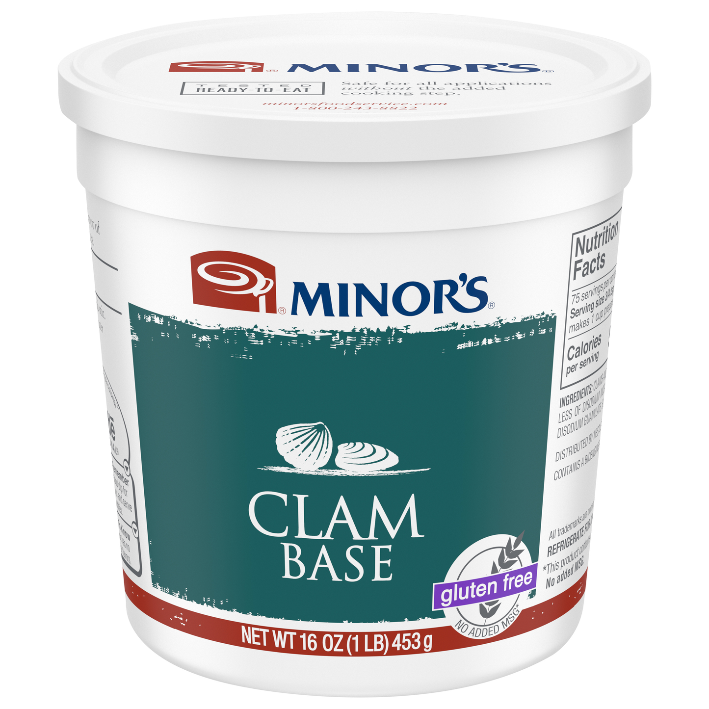 Minor's No Msg Added Clam Base, 1 Pounds, 6 per case