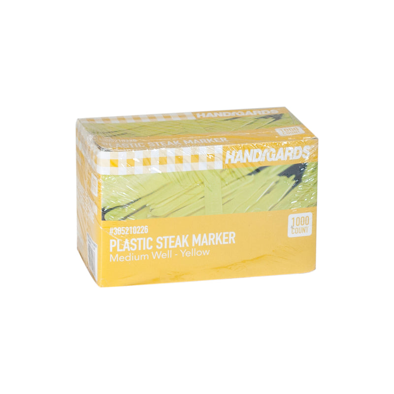 Plastic Steak Marker Yellow Medium Well 1000 Each - 2 Per Case.