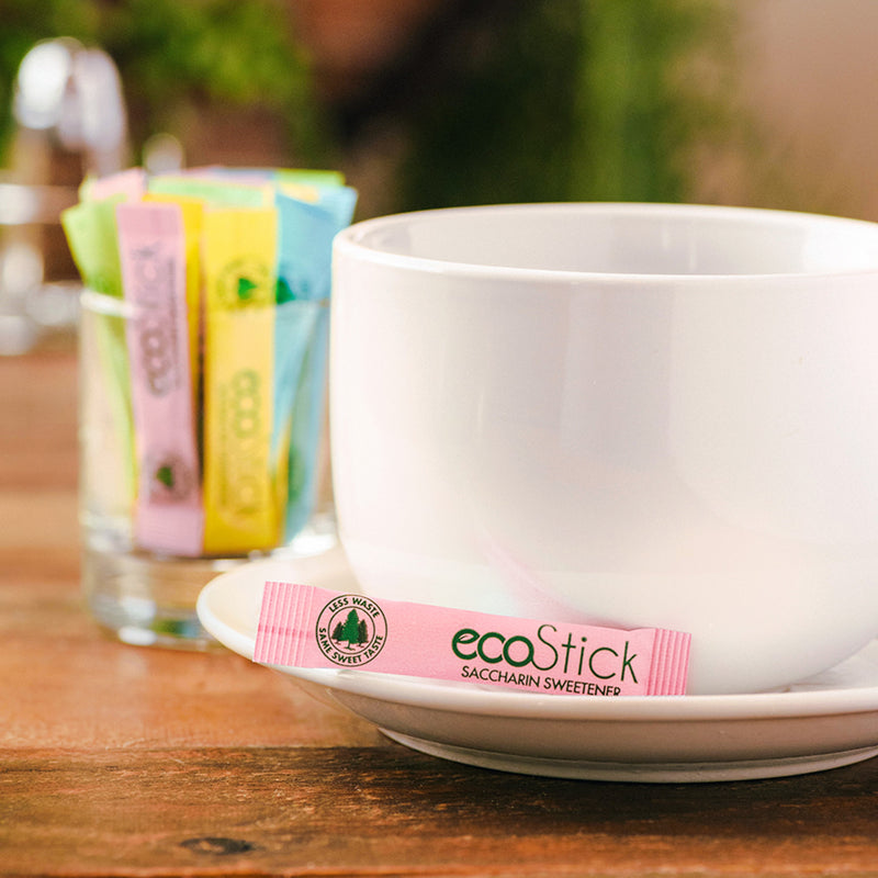 Ecostick Sugar Substitute Saccharin Pink Street 0.5 Grams Each - 2000 Per Case.