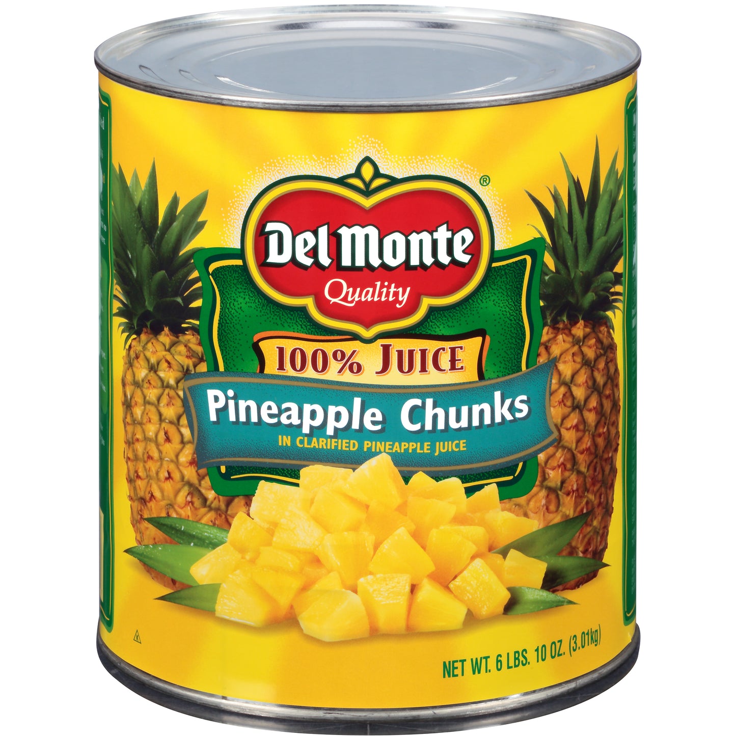 Del Monte Pineapple Chunks In Clarified Pineapple Juice Can 106 Ounce Size - 6 Per Case.