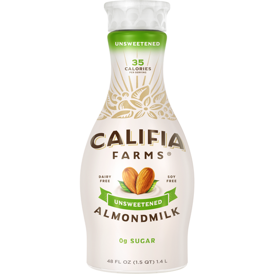 Califia Farms Unsweetened Almond Milk 48 Fluid Ounce - 6 Per Case.