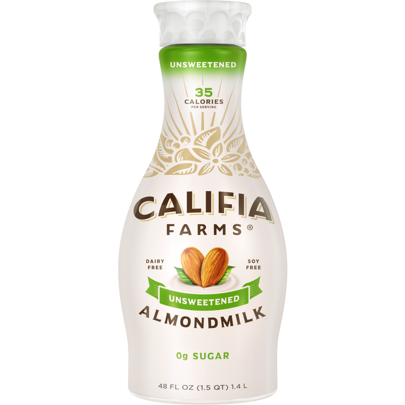 Califia Farms Unsweetened Almond Milk 48 Fluid Ounce - 6 Per Case.