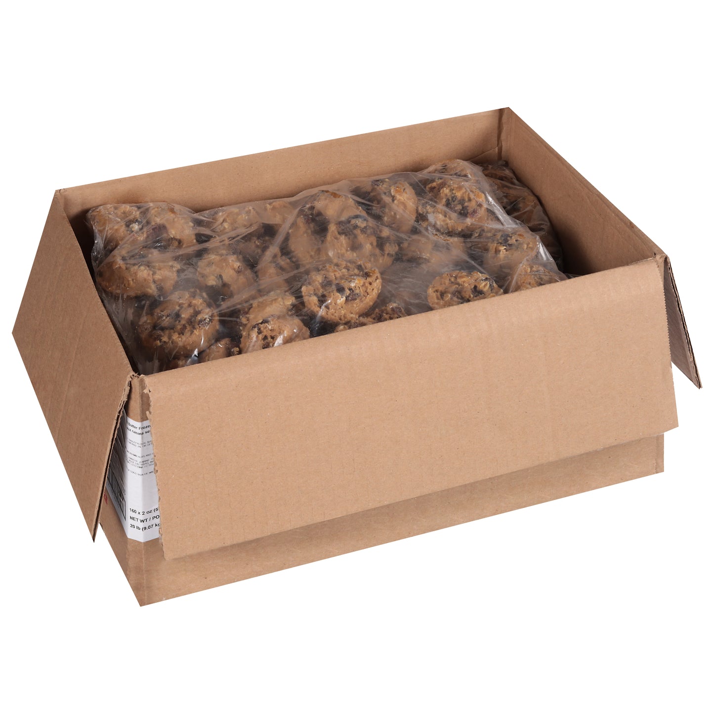 Oatmeal Cinnamon Raisin Cravin' All Butter Frozen Cookie Dough 2 Ounce Size - 160 Per Case.