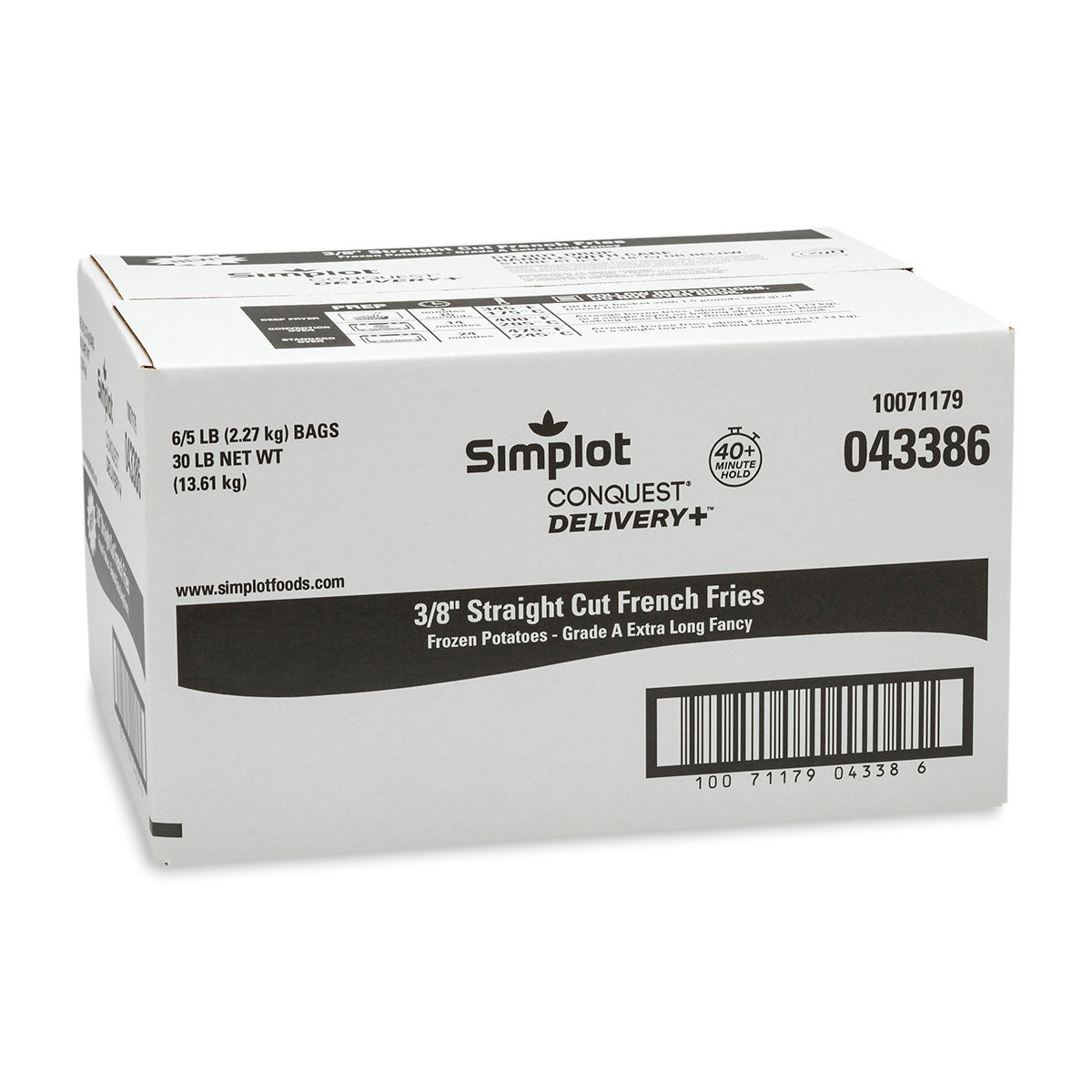 Simplot Conquest Delivery 8" Clear Coatedstraight Cut Fries 5 Pound Each - 6 Per Case.