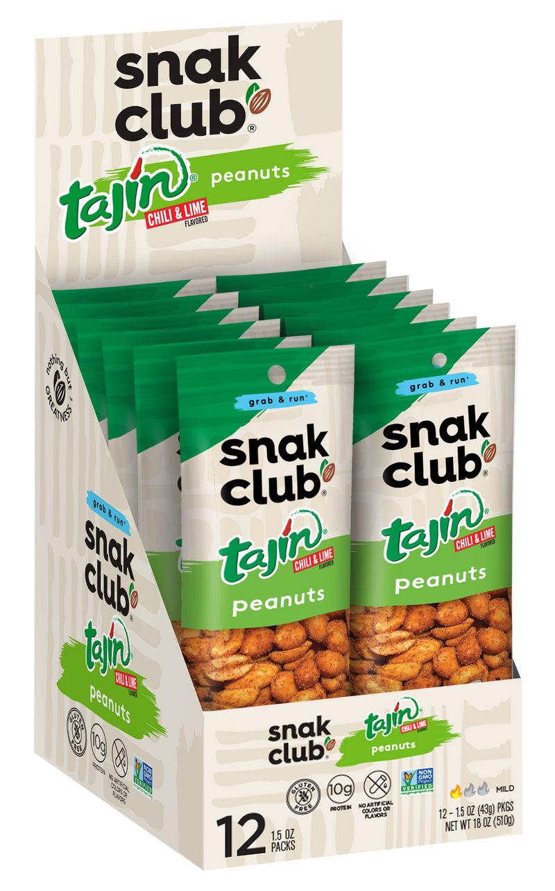 Snak Club Tajin Classico Peanuts 0.093 Pound Each - 144 Per Case.