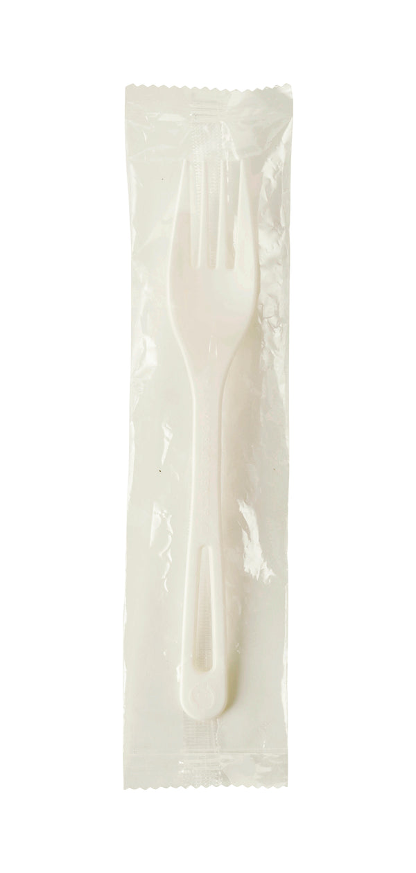 3" Forks Individually Wrapped Tpla Compostable 750 Each - 1 Per Case.