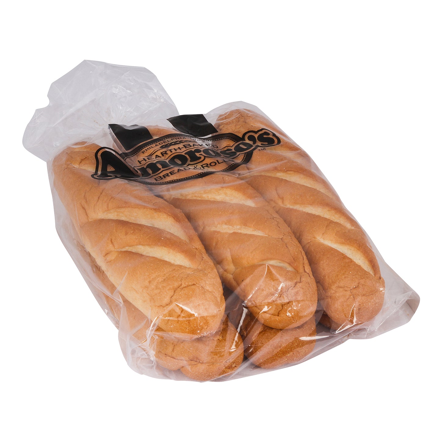 Amoroso's Baking Company 5 Inch Hoagie Roll Sliced 6 Count Packs - 8 Per Case.