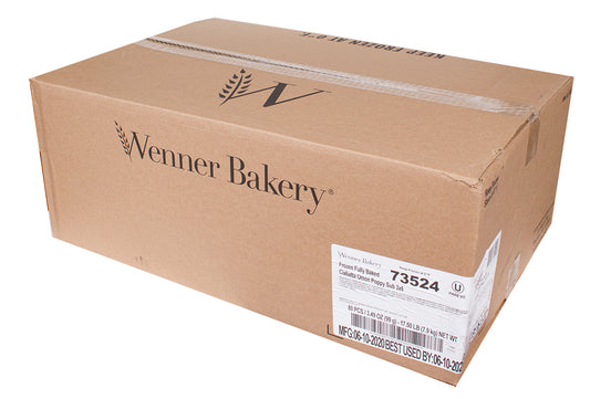 Wenner Bakery Ciabatta Onion Poppy Sub 3.7 Ounce Size - 80 Per Case.