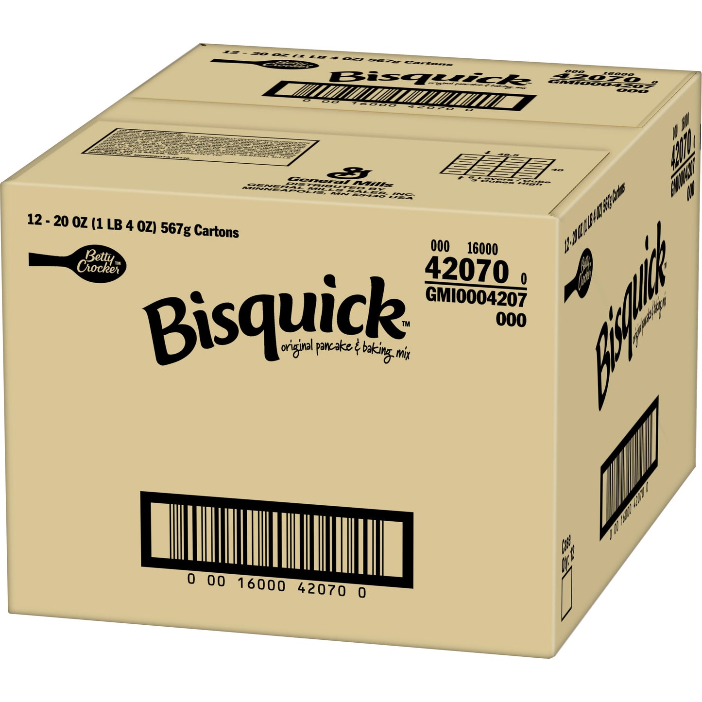 Bisquick™ Pancake & Baking Mix 20 Ounce Size - 12 Per Case.