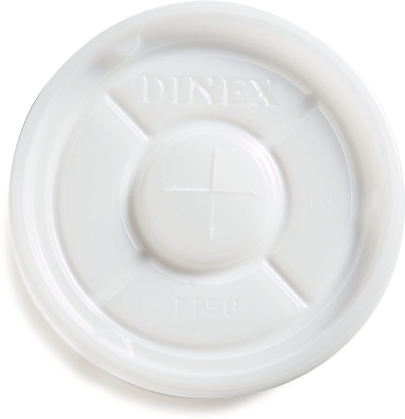 Dinex Translucent Tumbler Lid With Straw Slot(cs) Translucent 3.25 In - 1000 Per Case.