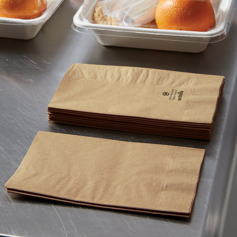 Napkin Dinner Kraft Ply Recycled Earth Wise 250 Each - 4 Per Case.