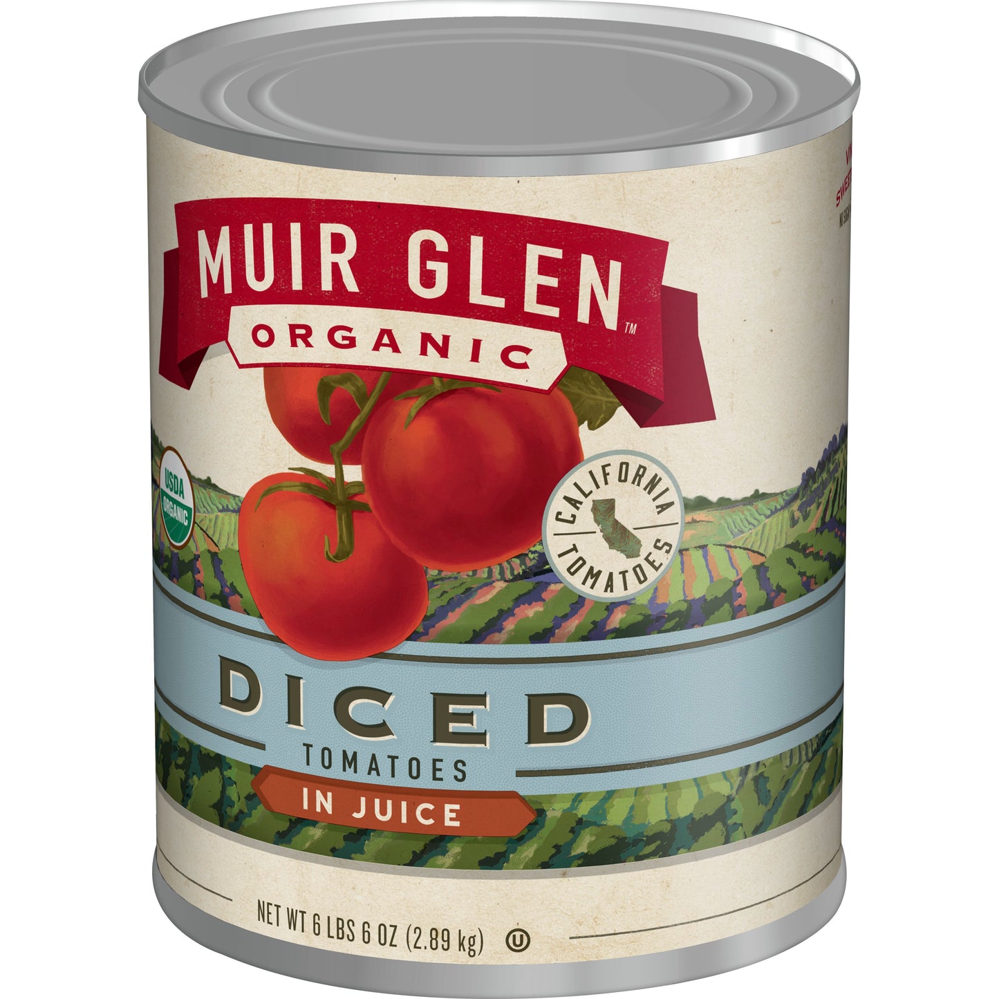 Muir Glen™ Organic Canned Vegetables Bulkdiced Tomatoes 102 Ounce Size - 6 Per Case.