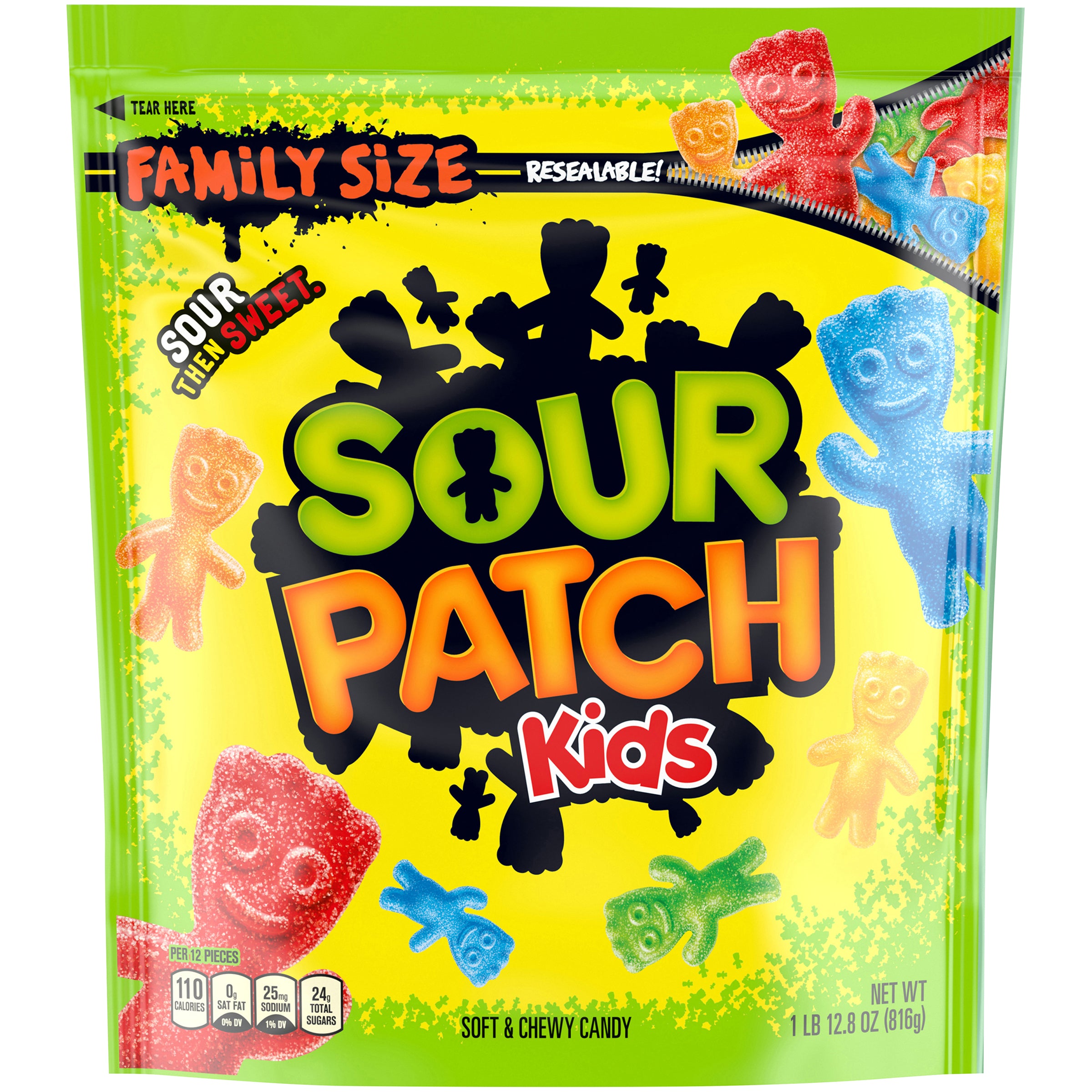 Sour Patch Kids Soft Candy Kids Assorted Pound 1.8 Pound Each - 4 Per Case.