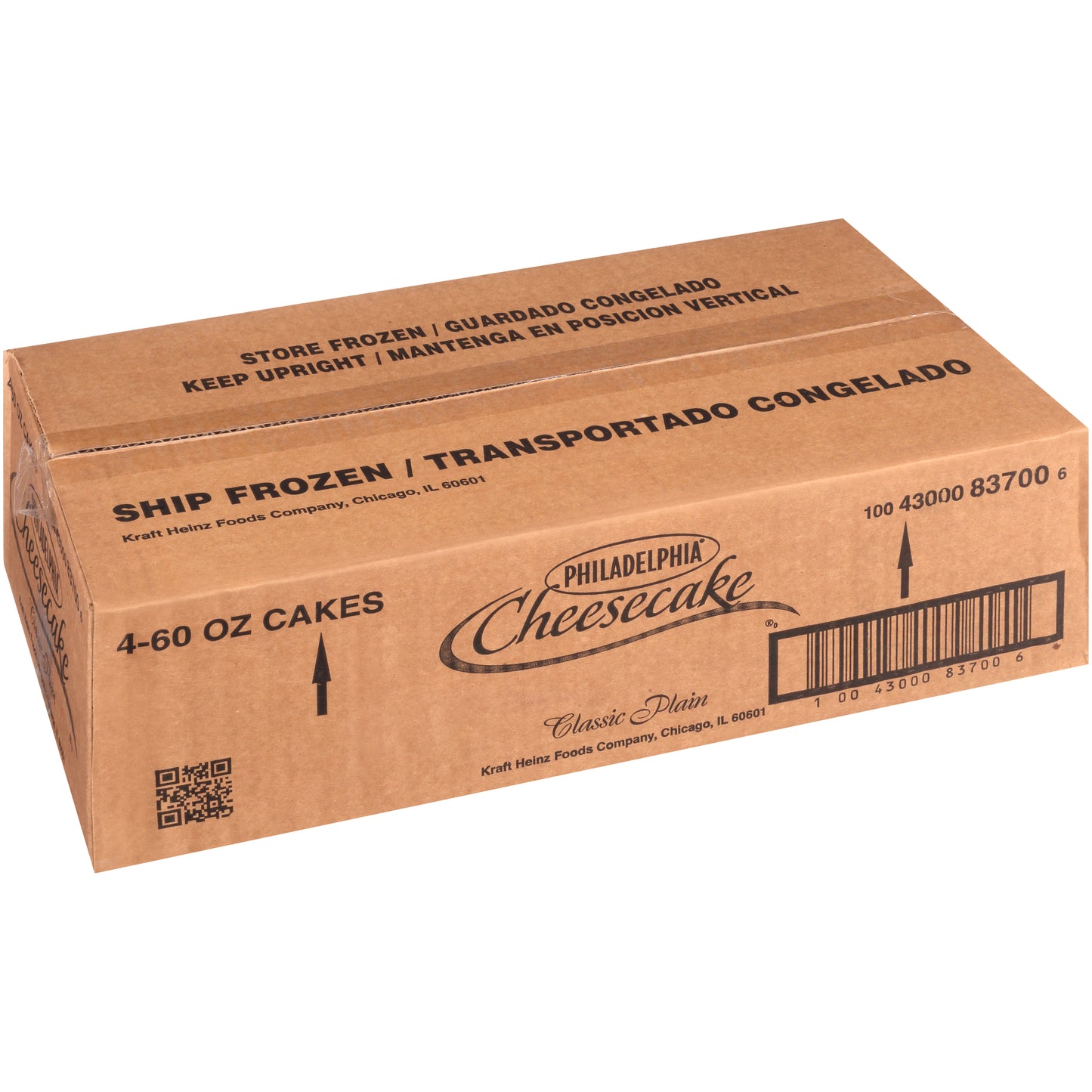 PHILADELPHIA Plain Cheesecake 60 Ounce 4 Per Case