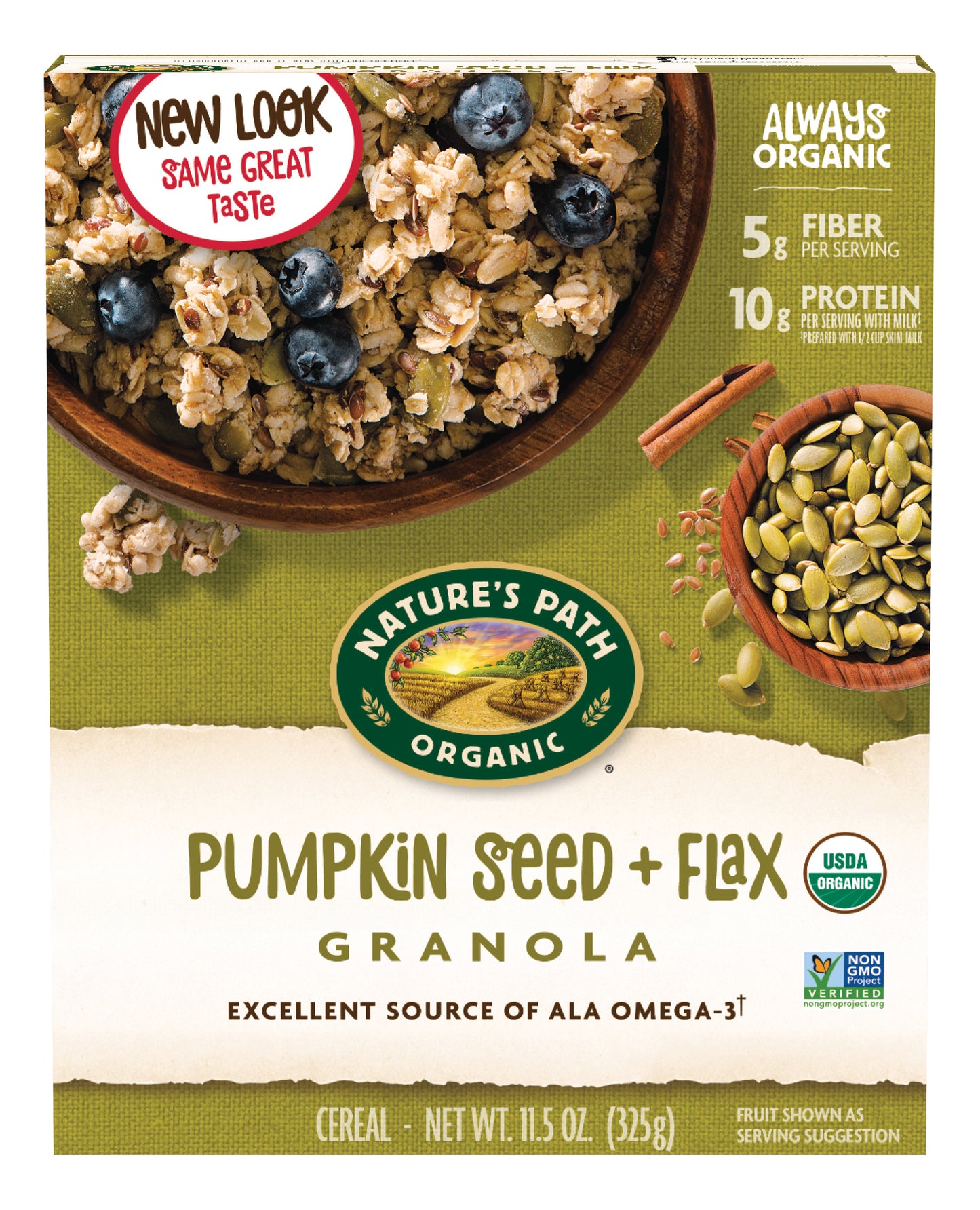 Nature's Path Flax With Pumpkin Seed Granola 11.5 Ounce Size - 12 Per Case.