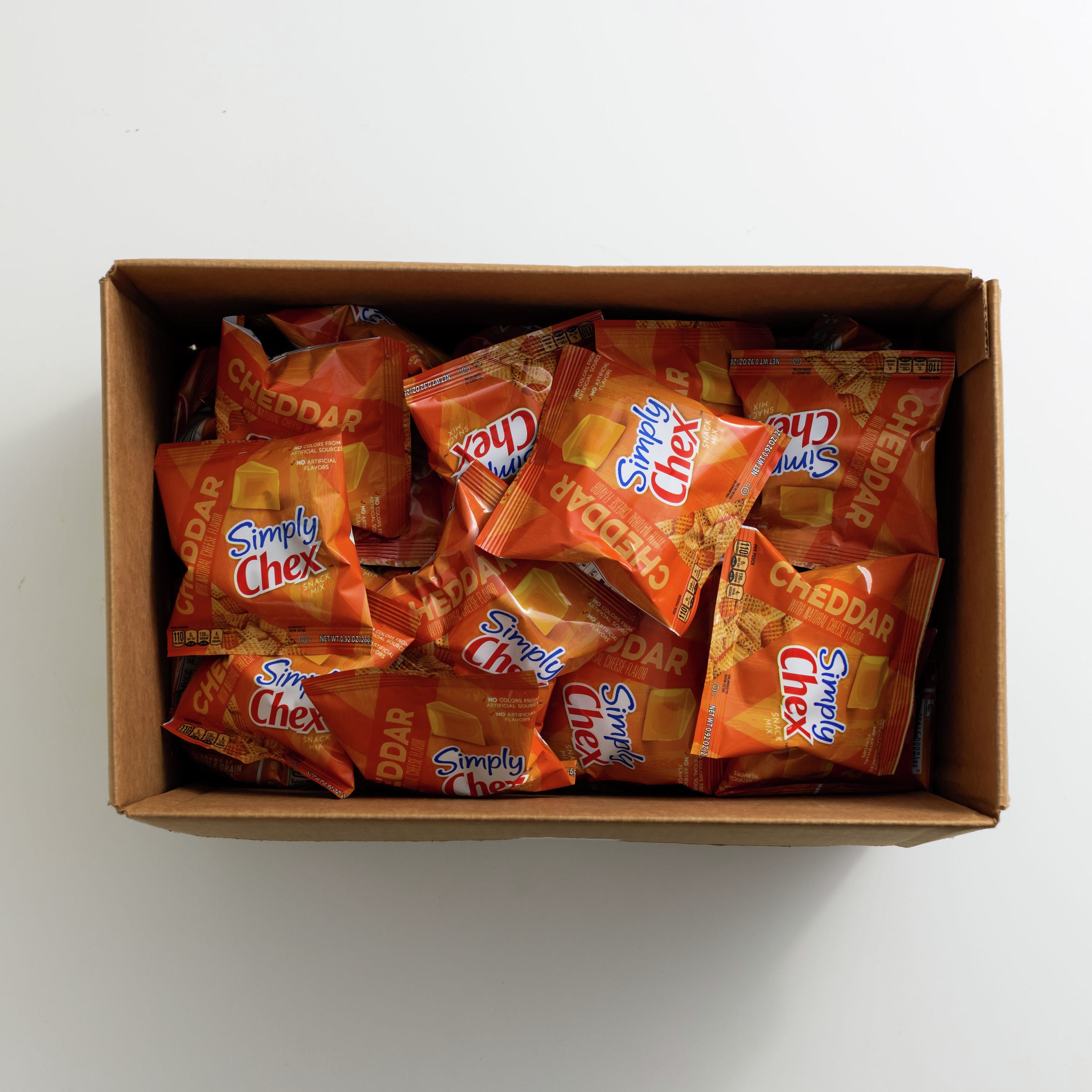 Chex Mix™ Simply Chex™ Snack Mix Single Serve Cheddar 0.92 Ounce Size - 60 Per Case.