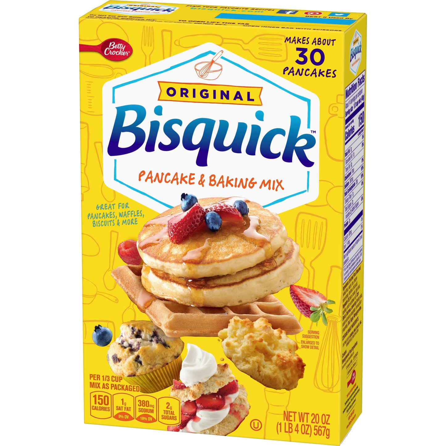 Bisquick™ Pancake & Baking Mix 20 Ounce Size - 12 Per Case.