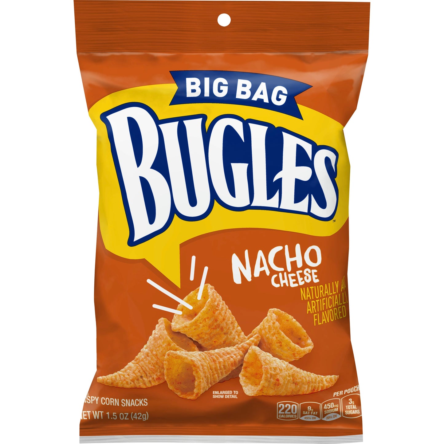 Bugles Nacho Cheese 1.5 Ounce Size - 36 Per Case.