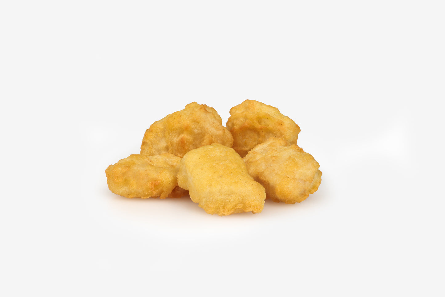 Pierce Tempura Battered Chicken Breast Nuggets 5 Pound Each - 2 Per Case.