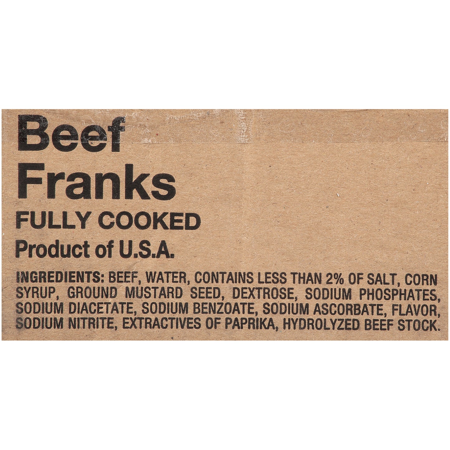 OSCAR MAYER Beef Frank (5:1 6" 10 lb. Case)