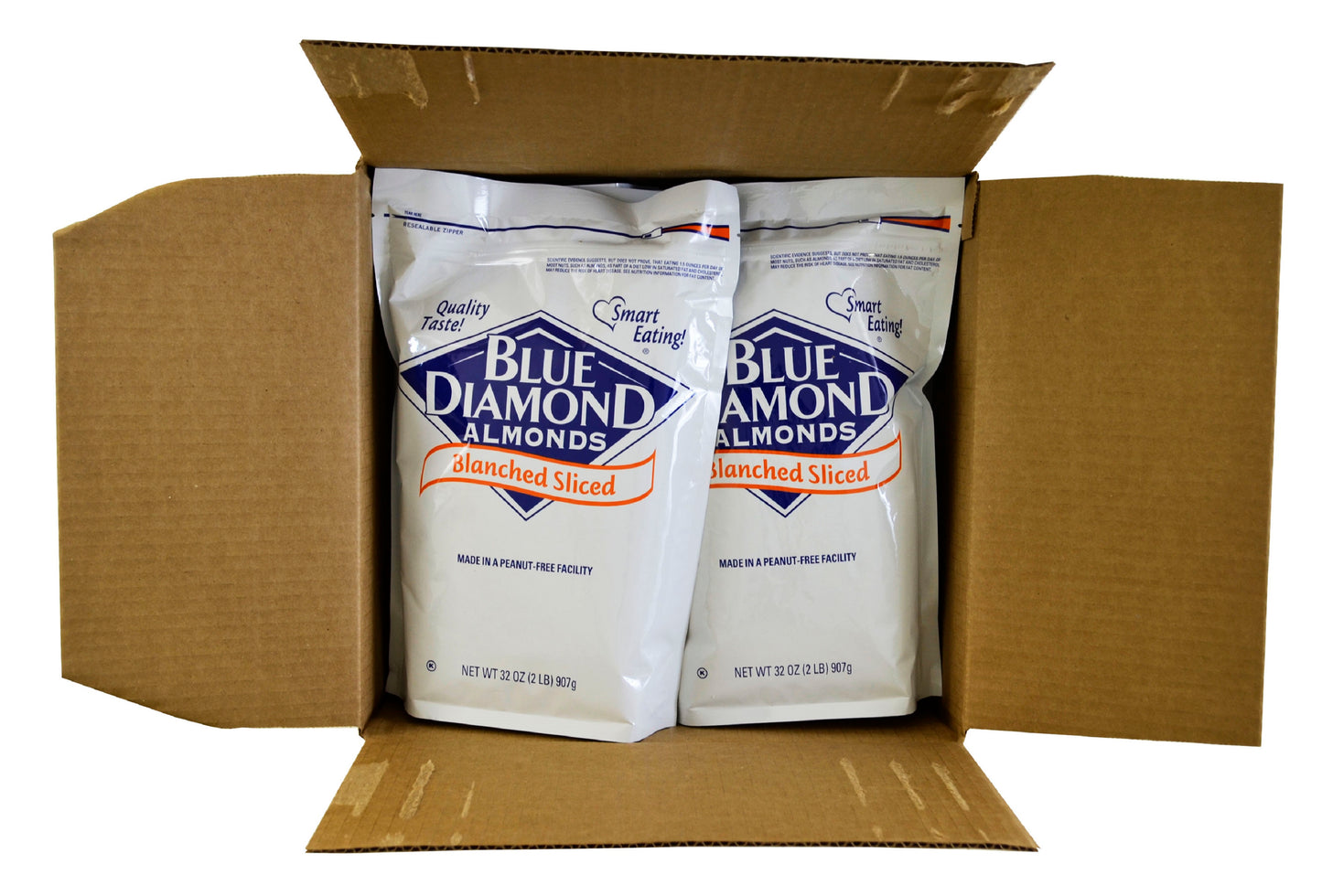 Blue Diamond Almonds Almonds Blanched Sliced 2 Pound Each - 4 Per Case.