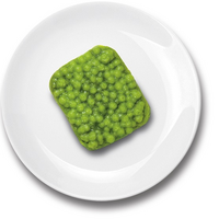 Cafe Puree Seasoned Peas 3.2 Ounce Size - 24 Per Case.