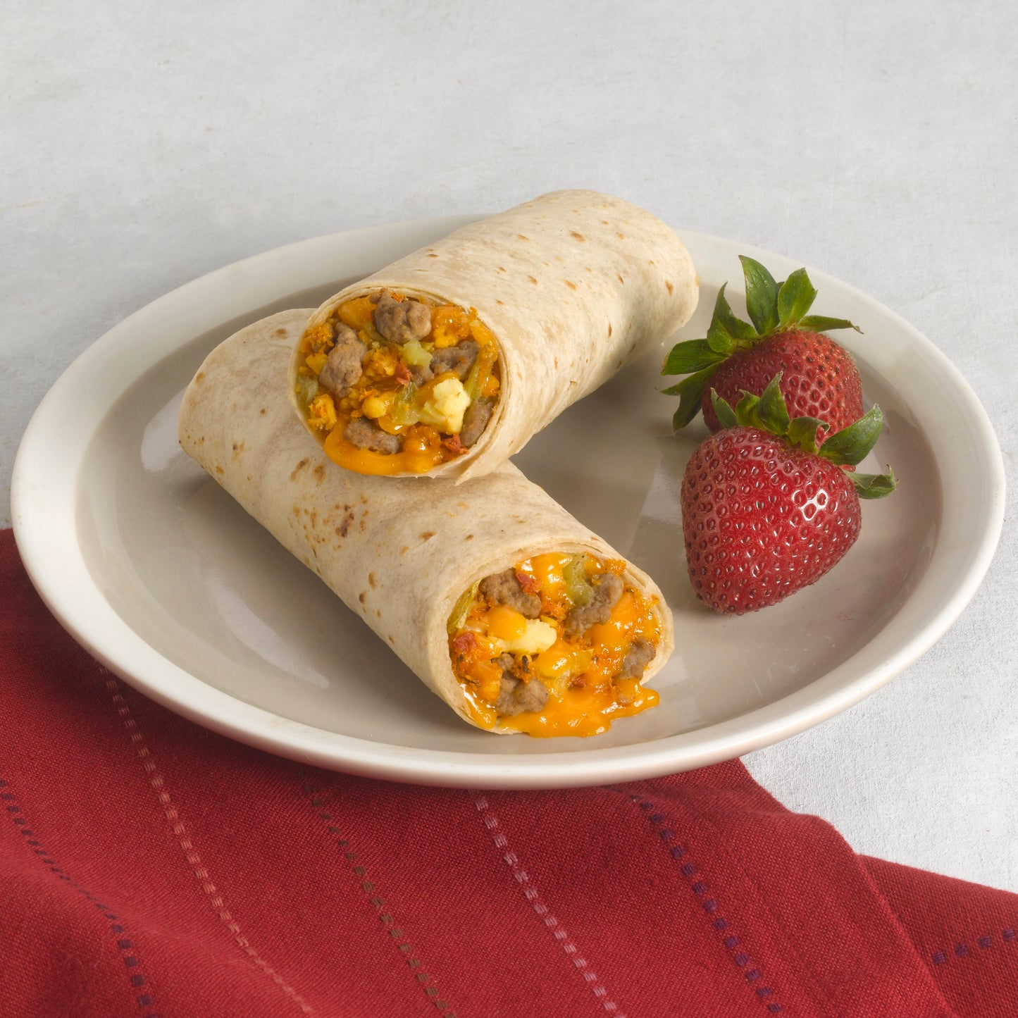 Los Cabos Egg And Sausage And Cheese Burrito 2.95 Ounce Size - 72 Per Case.