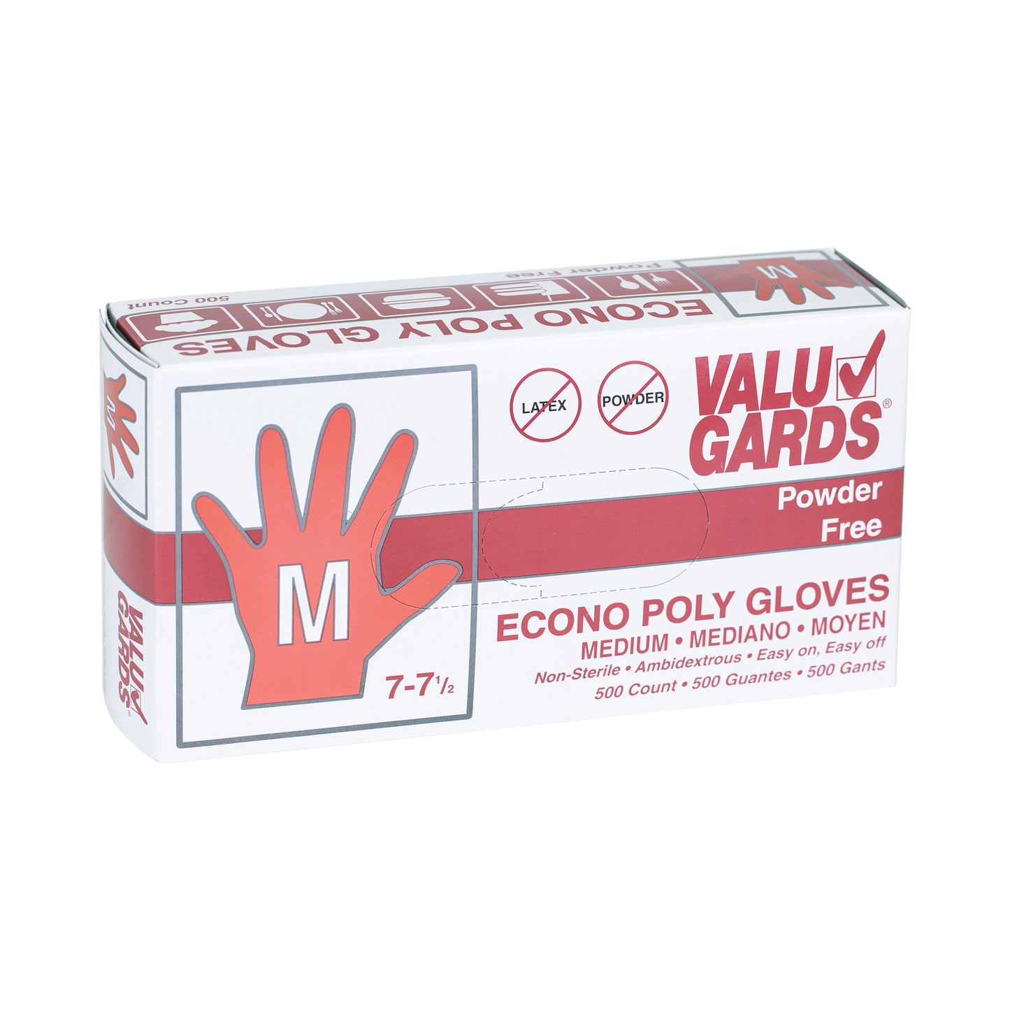 Glove Poly Medium 500 Each - 4 Per Case.