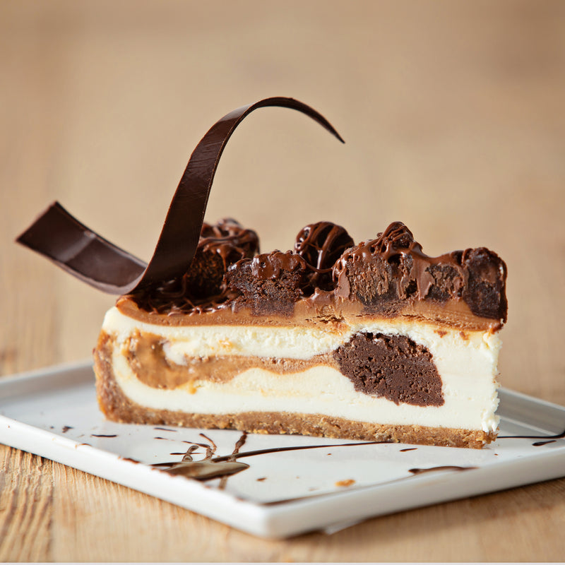 Caramel Brownie Bite Cheesecake Frozen Slice 2.24 Kg - 2 Per Case.