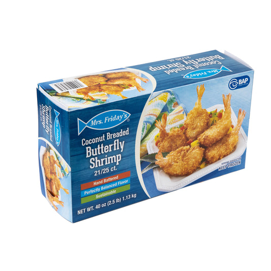 Mrsf Coconut Breaded Bfly Shrimp 2.5 Pound Each - 4 Per Case.